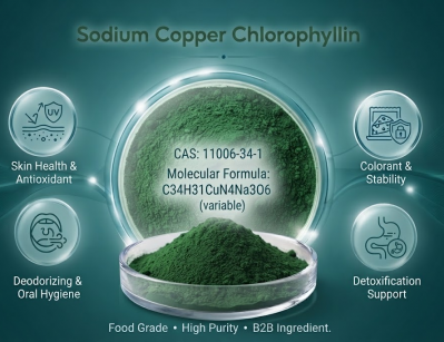 High purity Sodium Copper Chlorophyllin powder, natural plant colorant raw material for dietary supplement